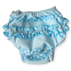 GREEN SPROUTS  ECO RUFFLE SNAP SWIM DIAPER. SIZE 6 MONTHS.